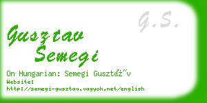 gusztav semegi business card
